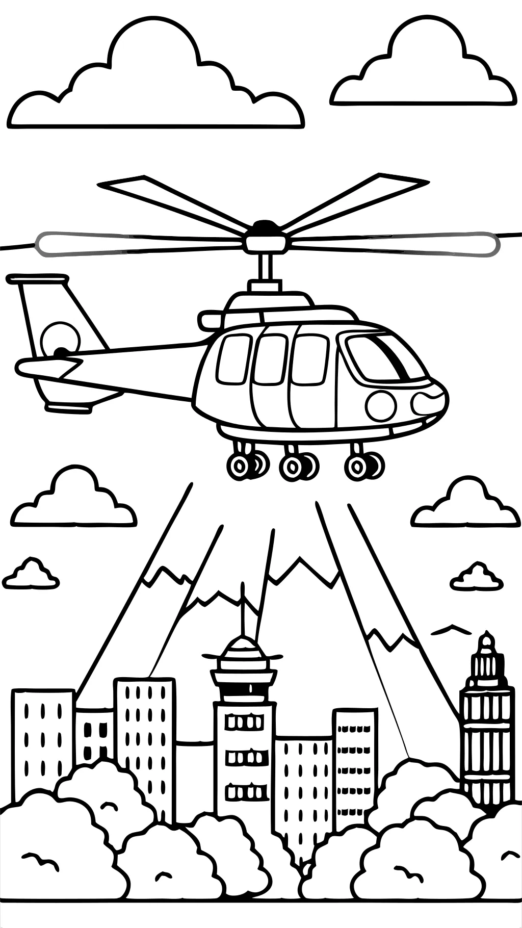 páginas para colorear en helicóptero de la policía